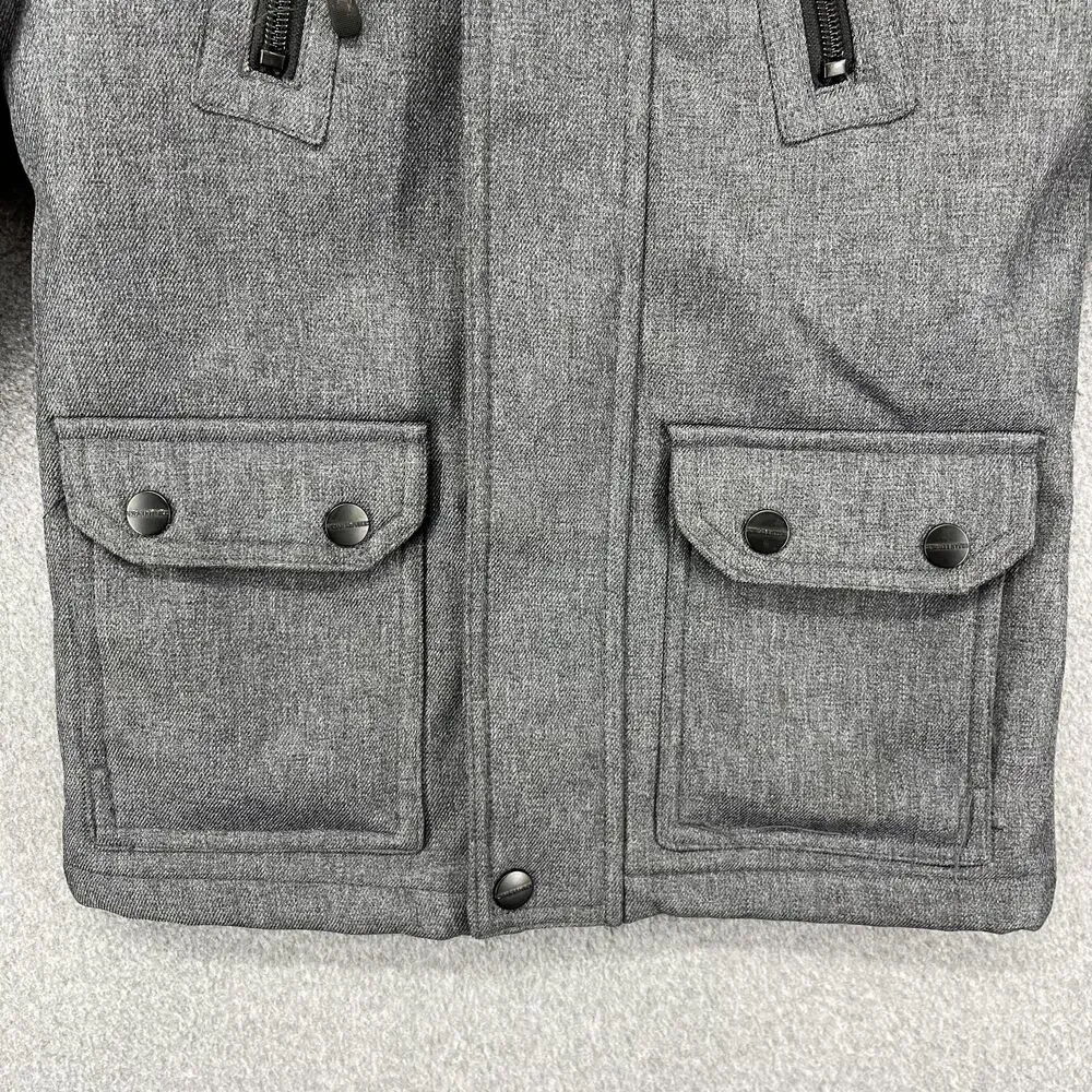 Urban Republic Jacket Toddler 2T Gray Hooded Zip Pockets Fleece‎ Lined Snap Coat